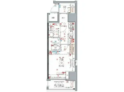 クレヴィスタ蒲田(1K/7階)の間取り写真