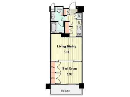 WILLDO清澄 WILLDO清澄(1LDK/5階)の間取り写真