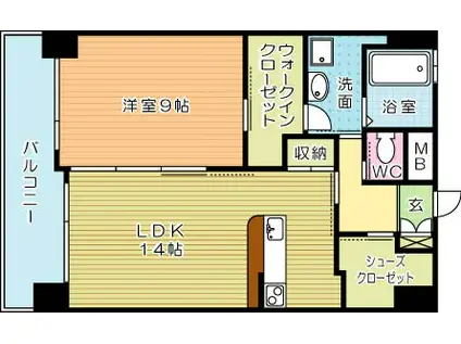 BAY SIDE ASANO(1LDK/7階)の間取り写真