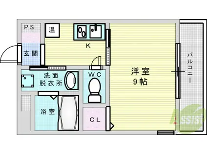 WILL DO 新大阪(1K/11階)の間取り写真