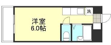 アルカディア倉敷(1K/8階)の間取り写真