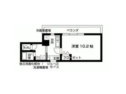 EAU DE VIE烏丸通(1K/7階)の間取り写真