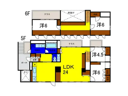 FACEビル(4LDK/5階)の間取り写真