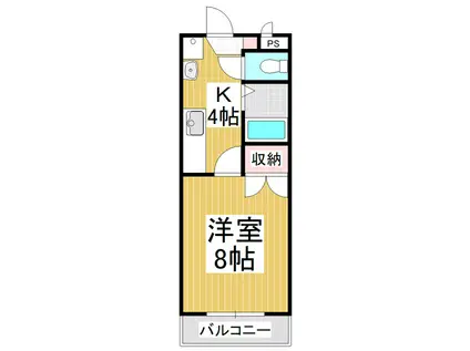 MKマンション(1K/3階)の間取り写真