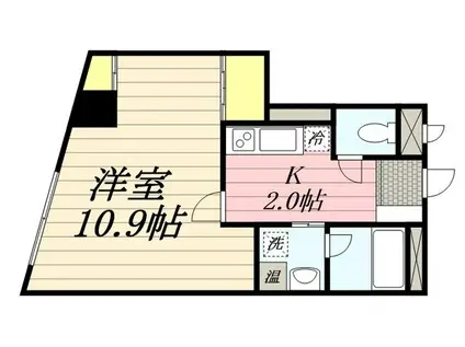 ルミエール美原(1K/8階)の間取り写真