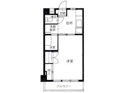 ビューティ武田(1K/2階)の間取り写真