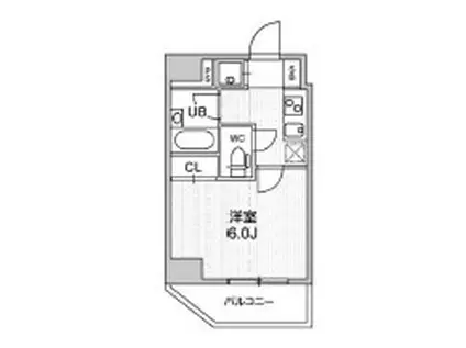コンシェリア新橋(1K/4階)の間取り写真