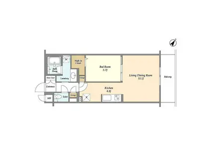 BLESS北新宿(1LDK/4階)の間取り写真