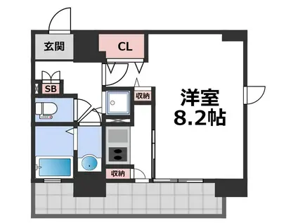 エイペックス四天王寺I(1K/10階)の間取り写真