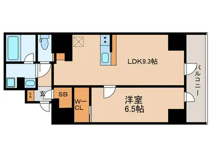 VORT飯田橋レジデンス(1LDK/9階)の間取り写真