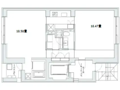 COMFY COLLECTION MINATO(1LDK/6階)の間取り写真