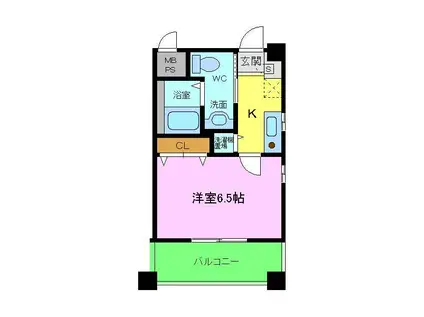 ライフデザイン新金岡C棟(1K/5階)の間取り写真