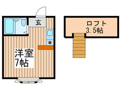 エルティオ新松戸(ワンルーム/2階)の間取り写真