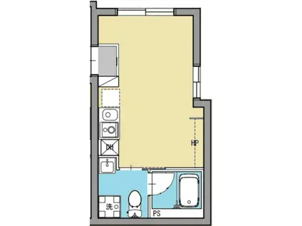 ヒルトップテラス笹塚(ワンルーム/2階)の間取り写真