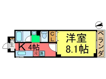 新小岩MYビル(1K/4階)の間取り写真