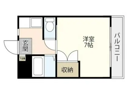 リトルハイム長岡60(1K/3階)の間取り写真