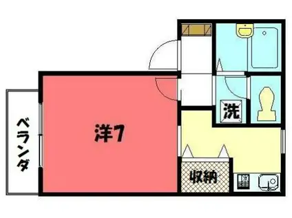 セジュール瀬ノ内(1K/2階)の間取り写真