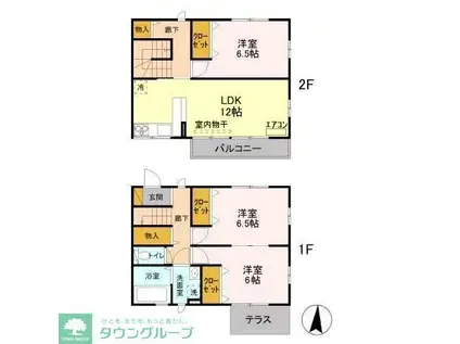 ウィットII(3LDK/2階)の間取り写真