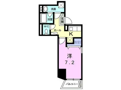 グランデ ミナミII(1K/6階)の間取り写真