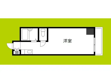 パディーブレイドII(1K/4階)の間取り写真