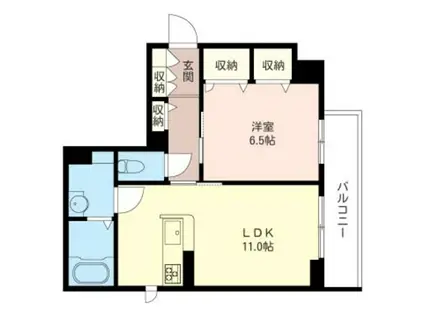 ラ カーサ セレーナ(1LDK/1階)の間取り写真