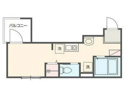 MELDIA堀切菖蒲園IV(ワンルーム/1階)の間取り写真