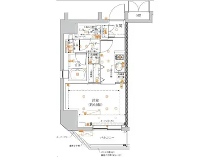 LUMEED池袋(1K/5階)の間取り写真