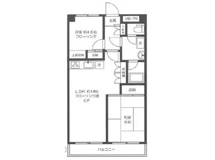 ニックハイム北品川(2LDK/6階)の間取り写真