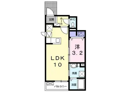 ＪＲ中央線 西八王子駅 バス乗車時間：15分 最寄りバス停で下車 徒歩4分 2階建 築5年(1LDK/1階)の間取り写真