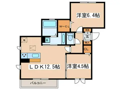 Y`Sガーデン(2LDK/3階)の間取り写真