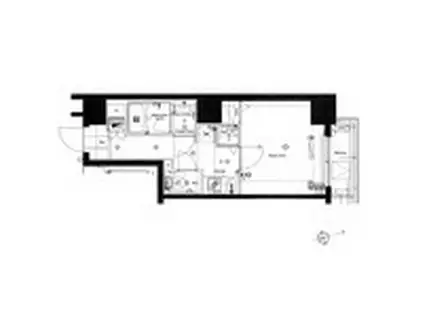 メイクスデザイン東新宿(1K/8階)の間取り写真