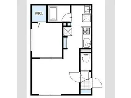 CーMODE(1LDK/1階)の間取り写真