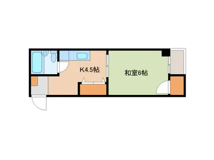 サンハウス(1K/3階)の間取り写真