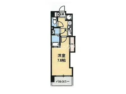 LUXE難波西III(1K/11階)の間取り写真