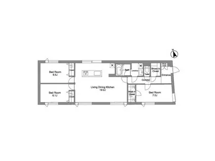 スタイリオ桜新町(3LDK/2階)の間取り写真