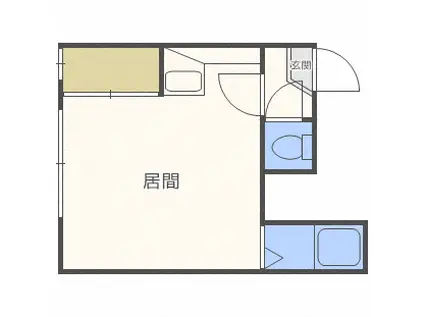 CUNA KOTONI(ワンルーム/3階)の間取り写真