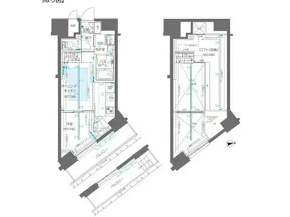 ズーム新宿御苑前 (1DK/14階)の間取り写真