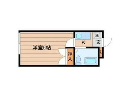 サントラコート南光台(1K/1階)の間取り写真