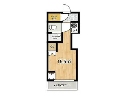 BEL AIR GARDENVII(ワンルーム/2階)の間取り写真