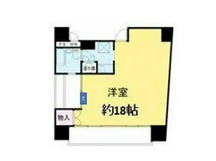 イヌイハイム市谷(ワンルーム/5階)の間取り写真