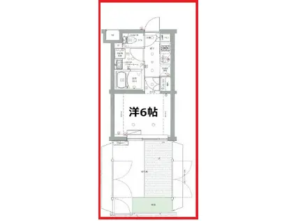 マキシヴハイズ高砂AZ(1K/1階)の間取り写真