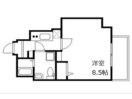 ジェノヴィアトウキョウノースグリーンヴェール(1K/4階)の間取り写真