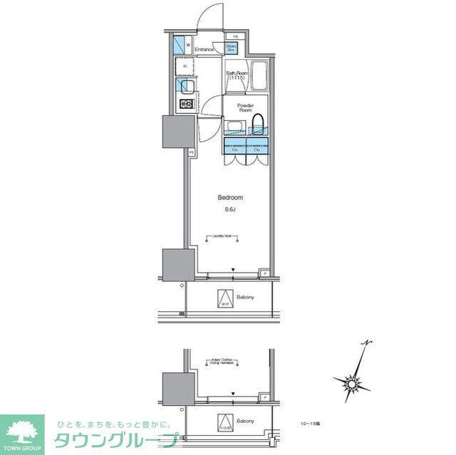 ルフォンプログレ渋谷ヒルトップ(1K/14階)の間取り写真