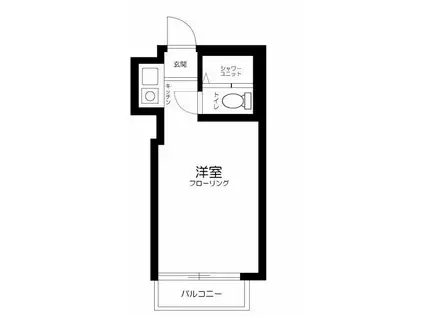 メトリブ三軒茶屋(ワンルーム/1階)の間取り写真
