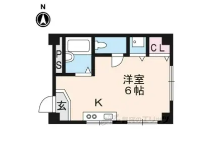 コトモ小林(1K/2階)の間取り写真