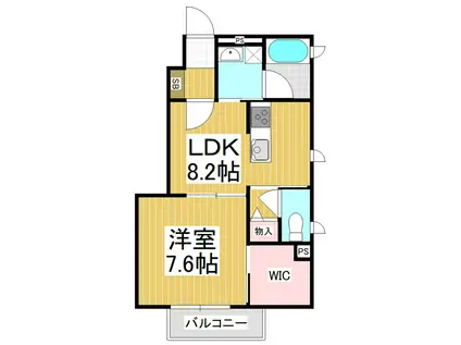アルプスハイツ(1LDK/1階)の間取り写真