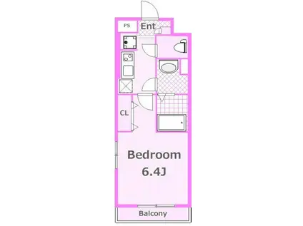 ビューテラスツー(1K/3階)の間取り写真