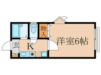 コスモピア・K(1K/2階)の間取り写真