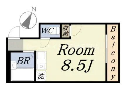 ラムサール8T”(ワンルーム/5階)の間取り写真