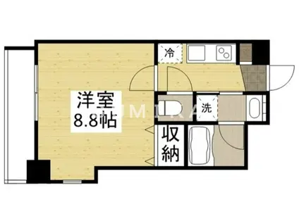 月光岡山市役所前(1K/2階)の間取り写真